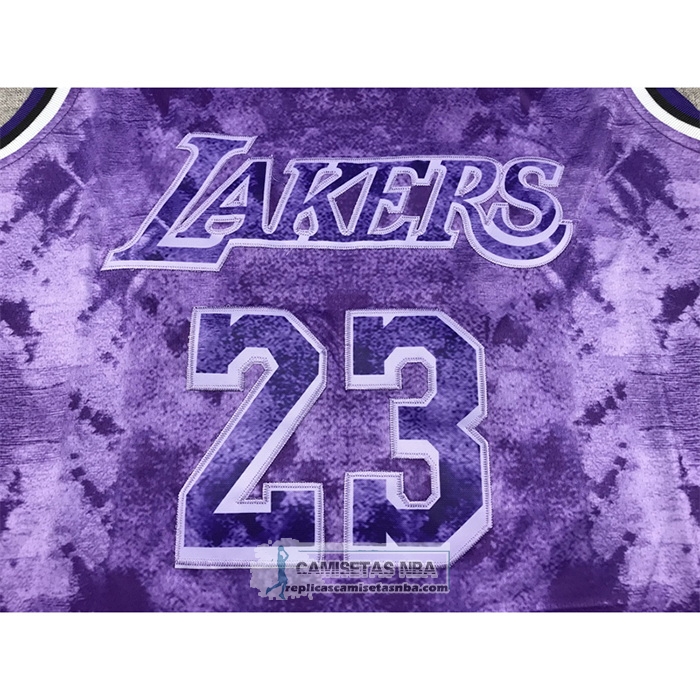 Camiseta Los Angeles Lakers LeBron James NO 23 Select Series 2023 Violeta